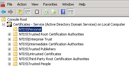 formación del servidor ldap en Windows Server 2008 r2