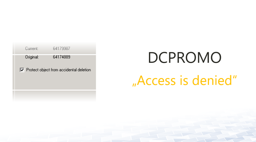 DCPROMO-access-is-denied-title