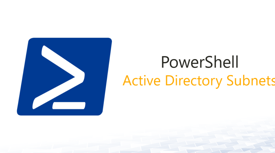Active Directory subnets