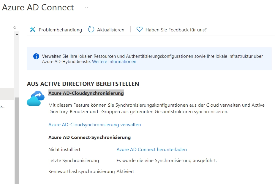 Azure AD cloud sync with AD