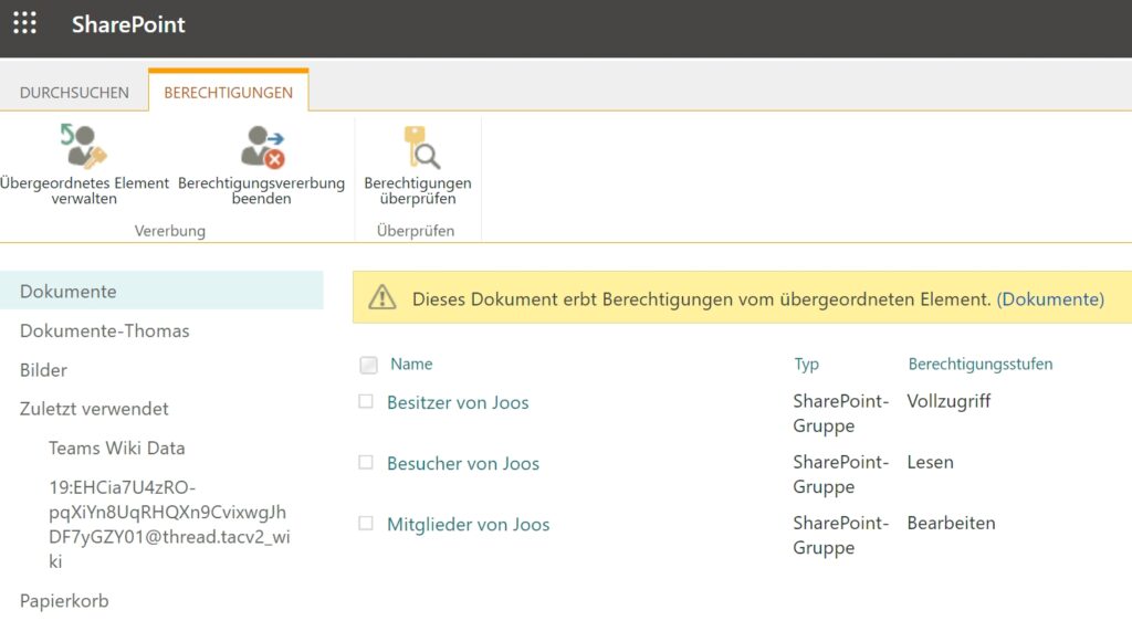 Manage permissions for files in SharePoint