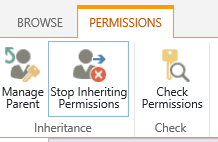 Stop Inheriting Permissions