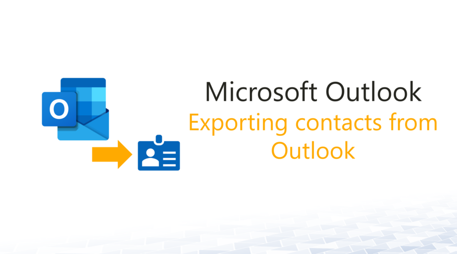 Export contacts from Outlook