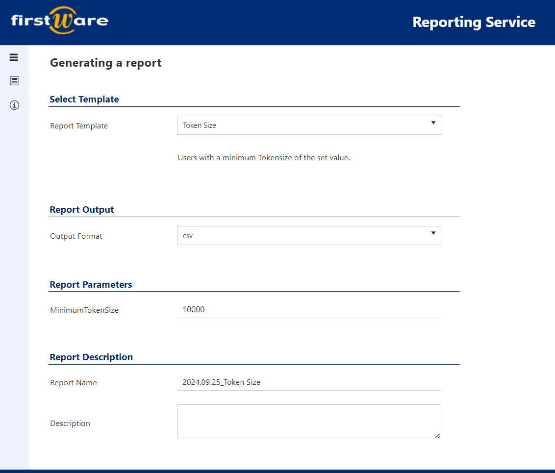 FirstWare IDM-Portal Reporting Service