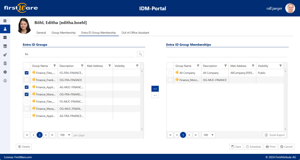 Manage Entra ID group memberships with IDM-Portal